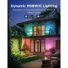 Išoriniai prožektoriai Govee H7093 RGBICWW 750 lm Wi‑Fi 2.4 GHz, RGB ir šilta balta