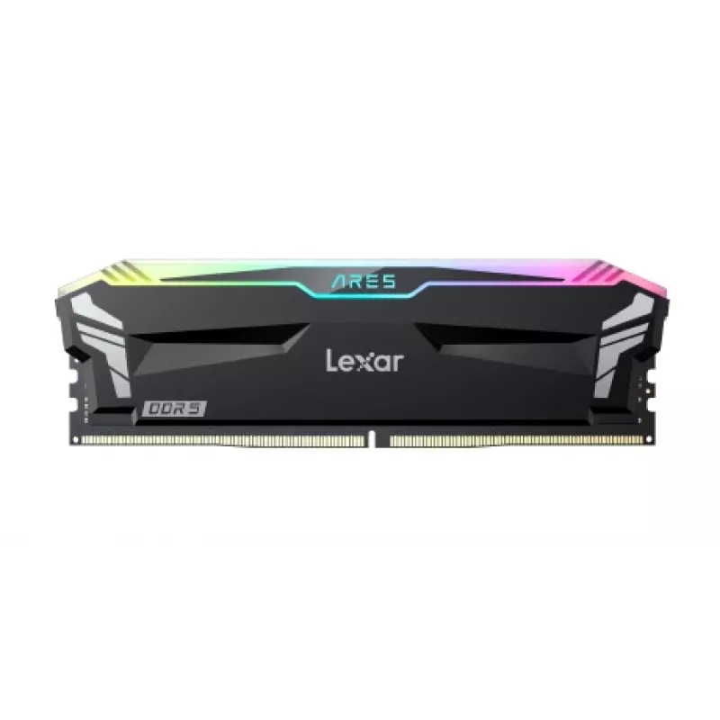 LEXAR stalinė atmintis – DDR5 Ares 2x 16GB 6400 CL32 1.4V su radiatoriumi ir RGB apšvietimu – dviguba pakuotė, juoda