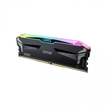 LEXAR stalinė atmintis – DDR5 Ares 2x 16GB 6400 CL32 1.4V su radiatoriumi ir RGB apšvietimu – dviguba pakuotė, juoda