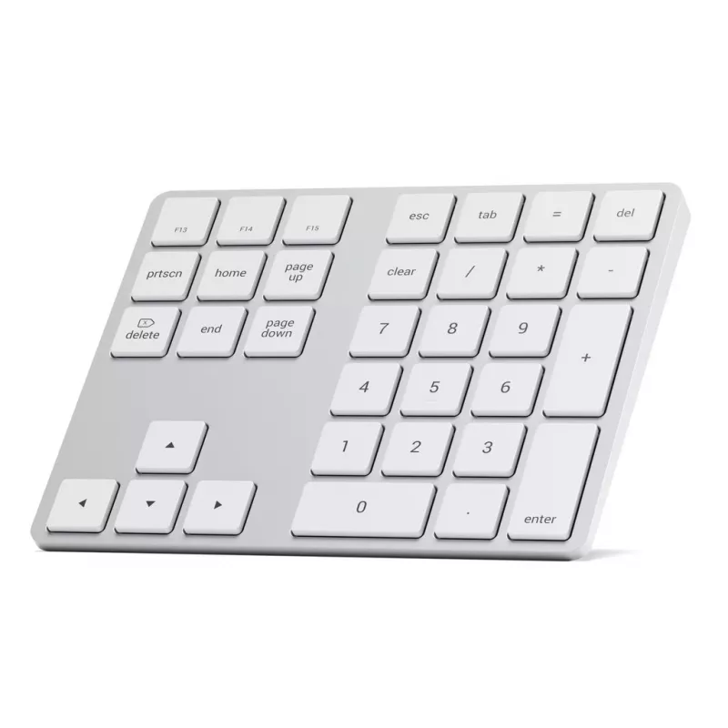 Skaitmeninė klaviatūra Satechi ST-XLABKS — Bluetooth, 33 klavišai, sidabrinė, 124,7 g
