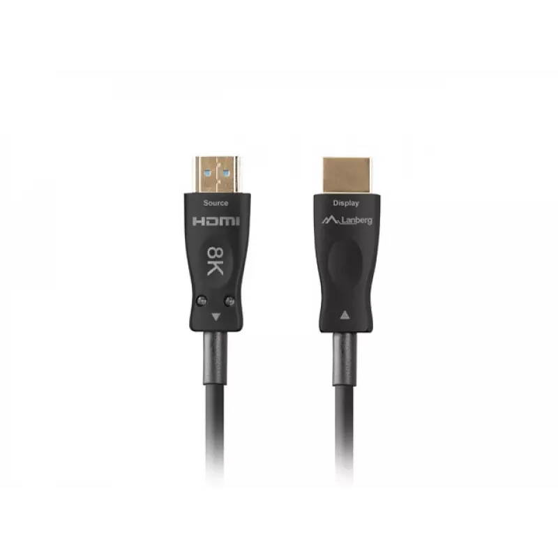 HDMI laidas Lanberg CA-HDMI-30FB-0500-BK 50m HDMI Tipas A 2.1 48 Gbit/s Juodas