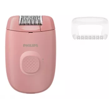 Epilator Philips BRE227/00 laidinis rožinis — masažo funkcija, maitinamas iš kintamosios srovės, su valymo šepetėliu