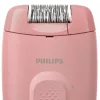 Epilator Philips BRE227/00 laidinis rožinis — masažo funkcija, maitinamas iš kintamosios srovės, su valymo šepetėliu