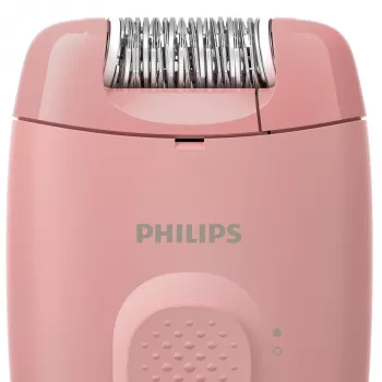 Epilator Philips BRE227/00 laidinis rožinis — masažo funkcija, maitinamas iš kintamosios srovės, su valymo šepetėliu