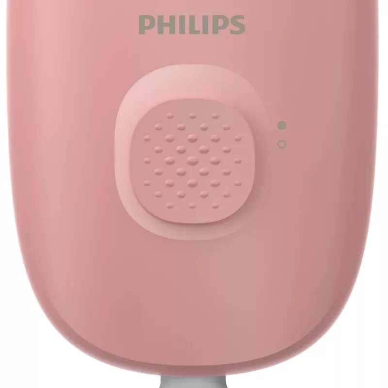 Epilator Philips BRE227/00 laidinis rožinis — masažo funkcija, maitinamas iš kintamosios srovės, su valymo šepetėliu