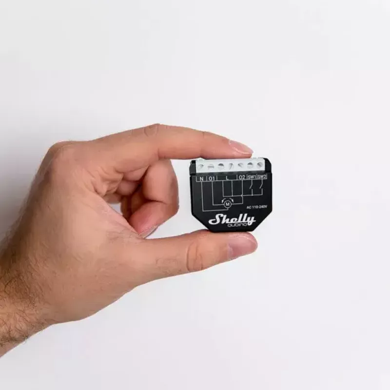 Išmanioji relė Shelly Wave Shutter Juoda 10 A 110–230 V, maks. veikimo nuotolis 40 m, 25 dBmW