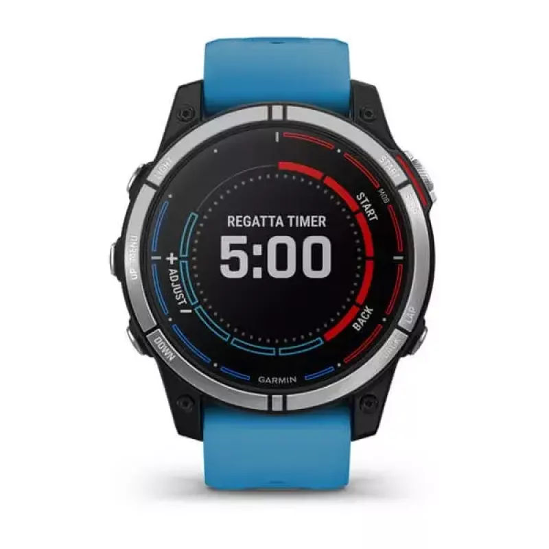 Išmanusis laikrodis GARMIN quatix 7 Blue — 47 mm CFRP korpusas, 1,3 colio MIP jutiklinis ekranas, 10 ATM, Bluetooth/Wi‑Fi/NFC