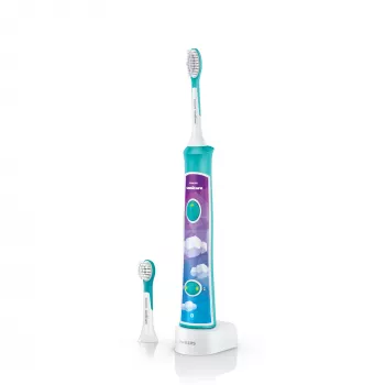 „Philips Sonicare For Kids“, vaikams, prijungtas HX6322/04, įkraunamas garso elektrinis dantų šepetėlis