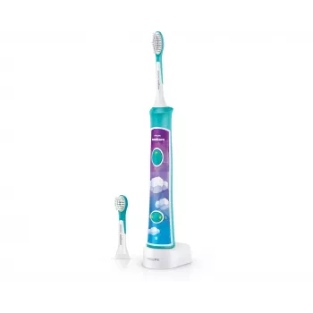 „Philips Sonicare For Kids“, vaikams, prijungtas HX6322/04, įkraunamas garso elektrinis dantų šepetėlis