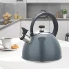 Elektrinis virdulys Maestro MR-1302-Pilka 2,5 l, nerūdijantis plienas, pilkas korpusas, švilpukas, šaltos rankenos
