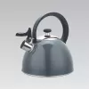 Elektrinis virdulys Maestro MR-1302-Pilka 2,5 l, nerūdijantis plienas, pilkas korpusas, švilpukas, šaltos rankenos
