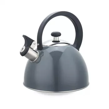 Elektrinis virdulys Maestro MR-1302-Pilka 2,5 l, nerūdijantis plienas, pilkas korpusas, švilpukas, šaltos rankenos