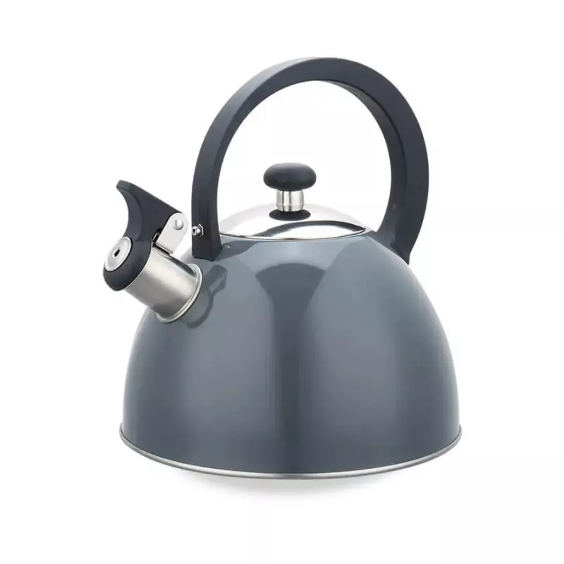 Elektrinis virdulys Maestro MR-1302-Pilka 2,5 l, nerūdijantis plienas, pilkas korpusas, švilpukas, šaltos rankenos