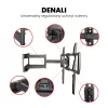 Sieninis TV laikiklis MONTIS DENALI MT162 37 colių–105 colių ekranams, plieninis, 75 kg talpa, VESA 200x100–800x600, pakreipiamas/sukiojamas/pasukamas, 7,3–60,9 cm