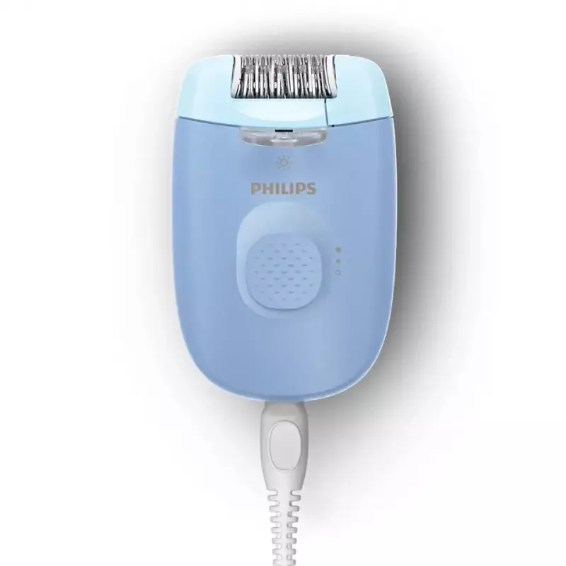 Epiliatorius Philips BRE247/00 Series 4000 — 2 galios lygiai, skustuvas, masažas, mėlynas