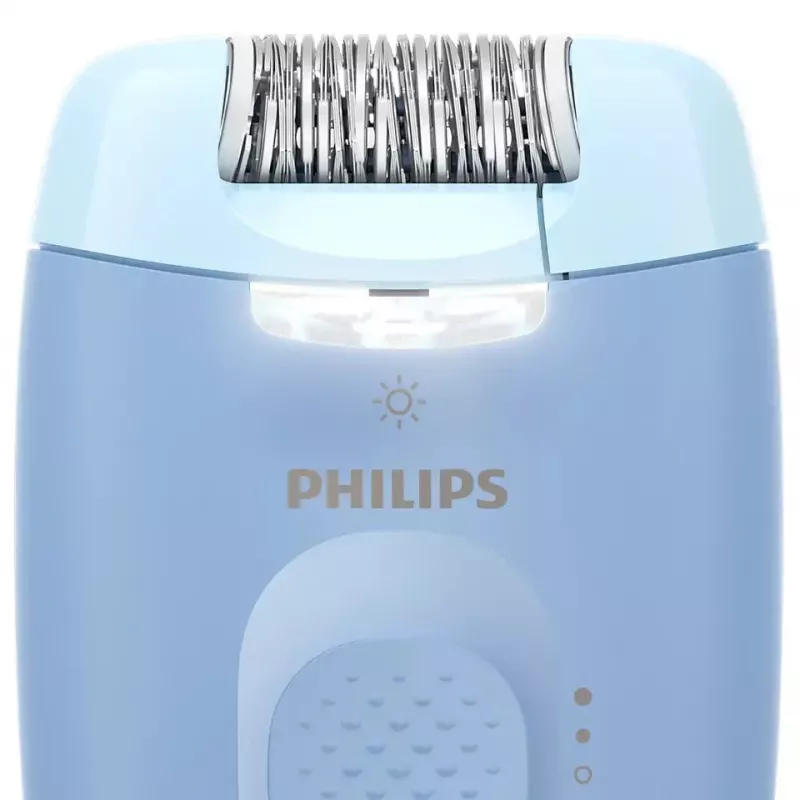 Epiliatorius Philips BRE247/00 Series 4000 — 2 galios lygiai, skustuvas, masažas, mėlynas