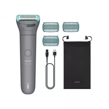 Kūno kirpimo mašinėlė Philips BG3485/15, Triple Protect sistema, belaidė, šlapia ir sausa, 80 min. veikimo trukmė, 2–5 mm, pilka