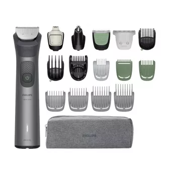„Philips All-in-One Trimmer 7000 Series MG7941/15“ – 17-in-1 įkraunama barzdaskutė, 0,5 mm–16 mm, pilka