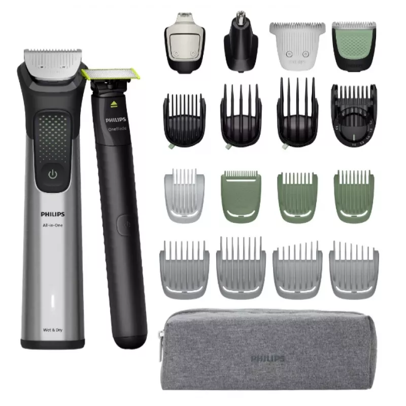 Philips All-in-One Trimmer 9000 Series MG9557/15 20-in-1 Trimmer Sidabrinė 120 min battery life