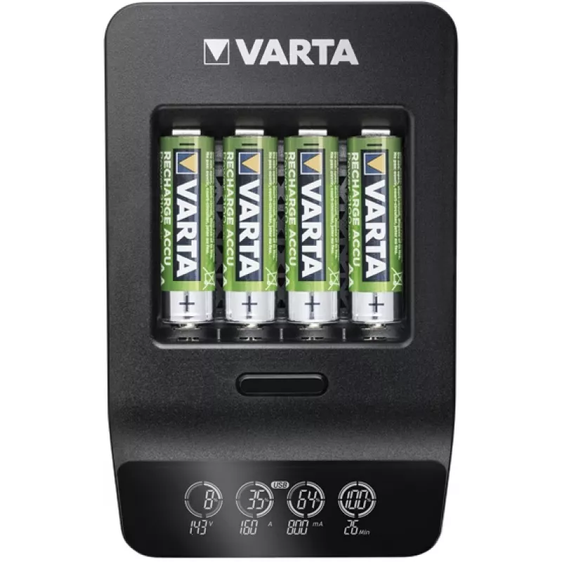 VARTA LCD Smart Charger+ su 4 AA baterijomis 2100mAh