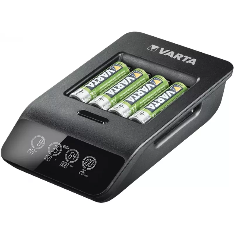 VARTA LCD Smart Charger+ su 4 AA baterijomis 2100mAh