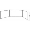 Paplūdimio vėjo pertvara Easy Camp 120330 pilka poliesteris 5000 mm x 1400 mm