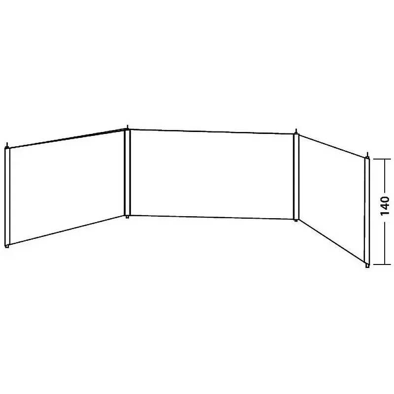 Paplūdimio vėjo pertvara Easy Camp 120330 pilka poliesteris 5000 mm x 1400 mm