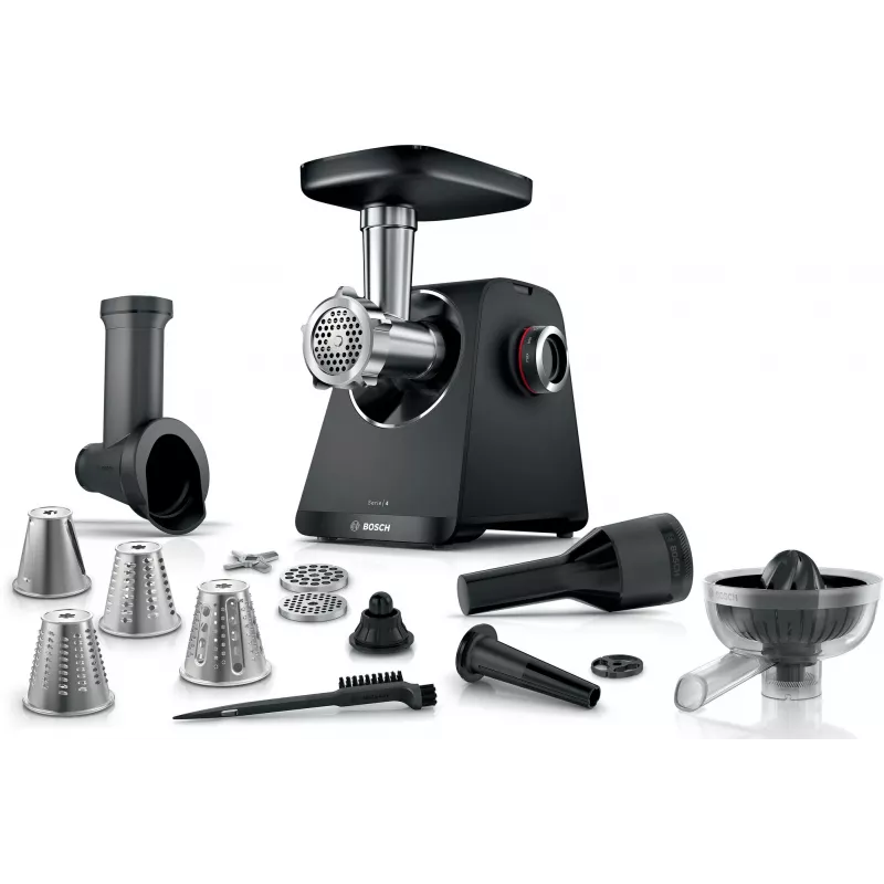 Mėsmalė Bosch Serie 4 MFWS450B 500 W, 2,5 kg/min, 2 greičiai, juoda