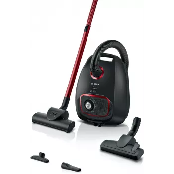 Cilindrinis dulkių siurblys Bosch Serie 4 BGB41POW1 — 850 W, 4 l dulkių maišelis, HEPA13, teleskopinis metalinis vamzdis