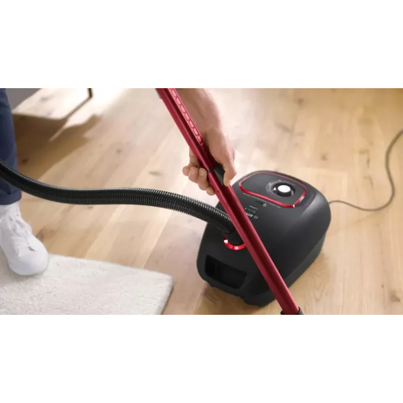 Cilindrinis dulkių siurblys Bosch Serie 4 BGB41POW1 — 850 W, 4 l dulkių maišelis, HEPA13, teleskopinis metalinis vamzdis