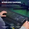 Trust GXT 868 Torix klaviatūra, skirta žaidimams, USB + RF belaidė + Bluetooth, QWERTY, JAV anglų, juoda