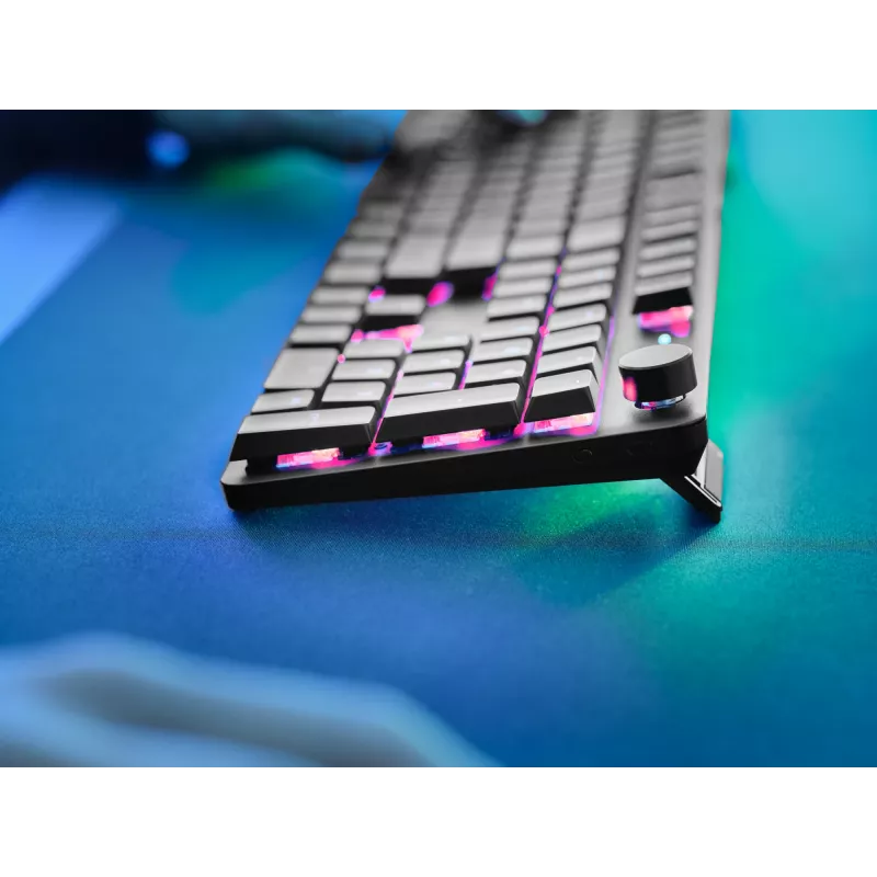 Trust GXT 868 Torix klaviatūra, skirta žaidimams, USB + RF belaidė + Bluetooth, QWERTY, JAV anglų, juoda