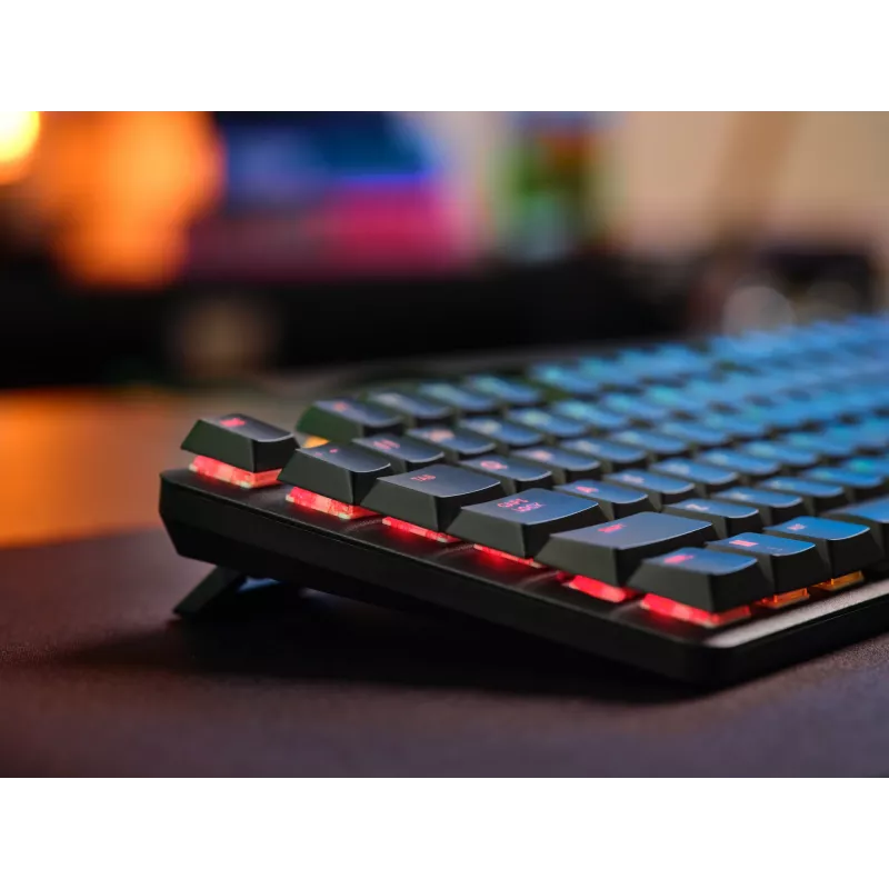 Trust GXT 868 Torix klaviatūra, skirta žaidimams, USB + RF belaidė + Bluetooth, QWERTY, JAV anglų, juoda
