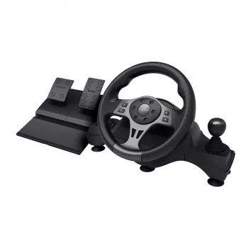 Trust GXT 289 Movi Juoda USB vairas + pedalai Nintendo Switch, PlayStation 4, Xbox One S, Xbox One X, Xbox Series S, Xbox Series X