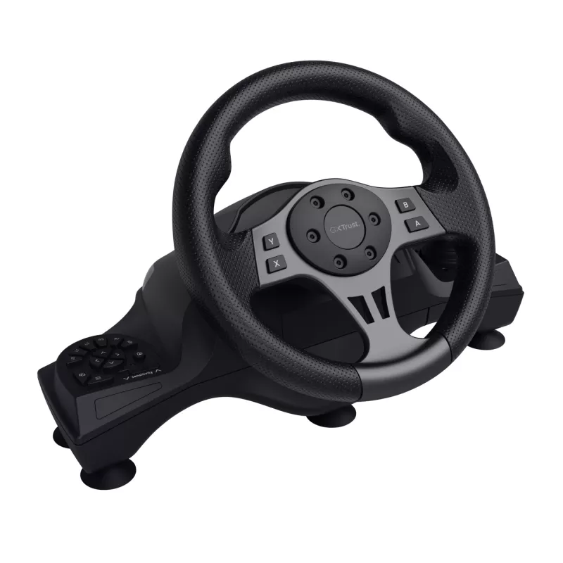 Trust GXT 289 Movi Juoda USB vairas + pedalai Nintendo Switch, PlayStation 4, Xbox One S, Xbox One X, Xbox Series S, Xbox Series X