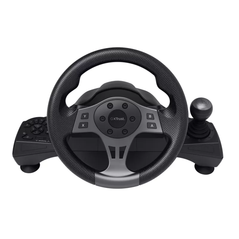 Trust GXT 289 Movi Juoda USB vairas + pedalai Nintendo Switch, PlayStation 4, Xbox One S, Xbox One X, Xbox Series S, Xbox Series X