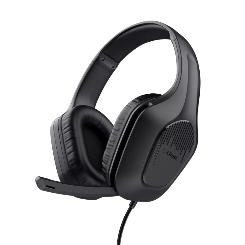 Trust GXT 415 Zirox ausinės su laidu, ant galvos, žaidimams, juodos