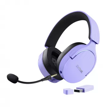 Trust GXT 491P FAYZO ausinės Laidinės ir belaidės Galvos juosta Žaidimų USB-A Bluetooth Juoda, Violetinė