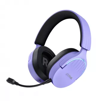 Trust GXT 491P FAYZO ausinės Laidinės ir belaidės Galvos juosta Žaidimų USB-A Bluetooth Juoda, Violetinė