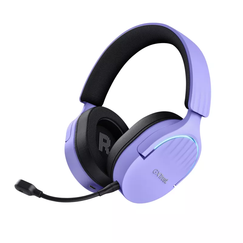 Trust GXT 491P FAYZO ausinės Laidinės ir belaidės Galvos juosta Žaidimų USB-A Bluetooth Juoda, Violetinė