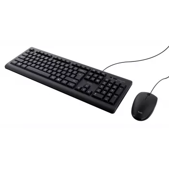 Trust Primo klaviatūra, pelė pridedama, universali, USB, QWERTY, JAV anglų, juoda