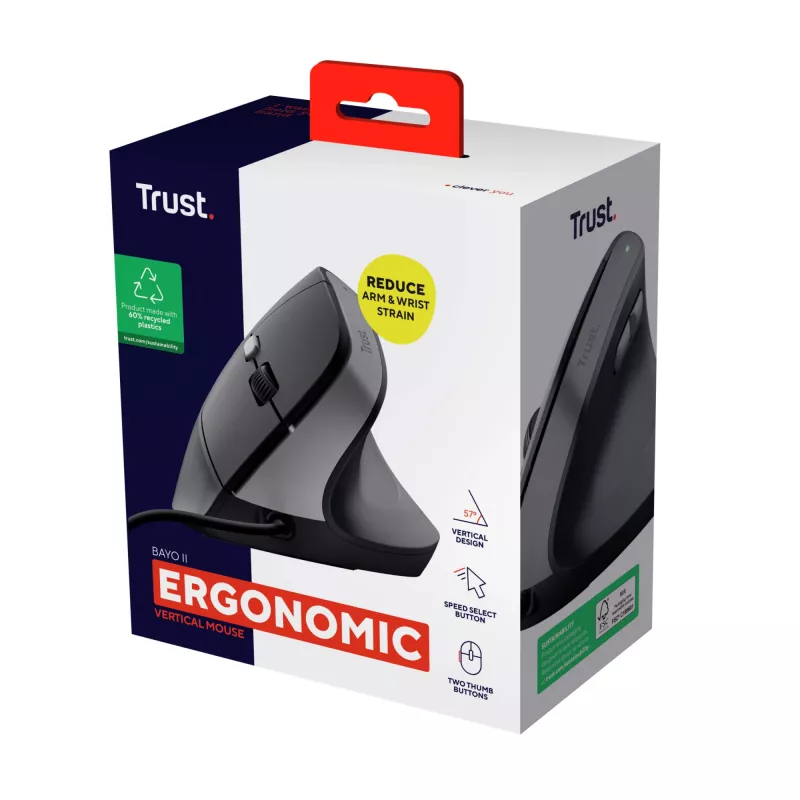 Trust Bayo II pelė Dešinė ranka USB Type-A 2400 DPI