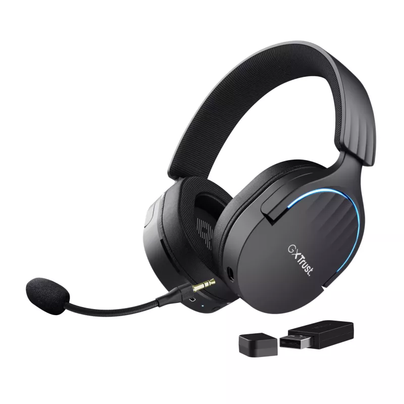 Trust GXT 491 Fayzo ausinės laidinės ir belaidės ant galvos žaidimų USB Type-C Bluetooth juodos