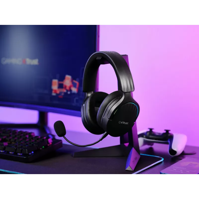 Trust GXT 491 Fayzo ausinės laidinės ir belaidės ant galvos žaidimų USB Type-C Bluetooth juodos
