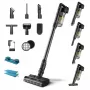 Stick vacuum Philips 7000 Series XC7057 — belaidis stiebinis dulkių siurblys, 25,2 V ličio jonų, 80 min veikimo laikas, 0,6 l, sausam ir šlapiam valymui, nuimama baterija