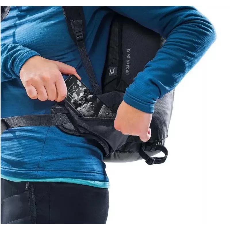 Kuprinė DEUTER Updays 24 SL — 24 L talpa, pritaikyta moterims, juoda (parašiutų sportas)