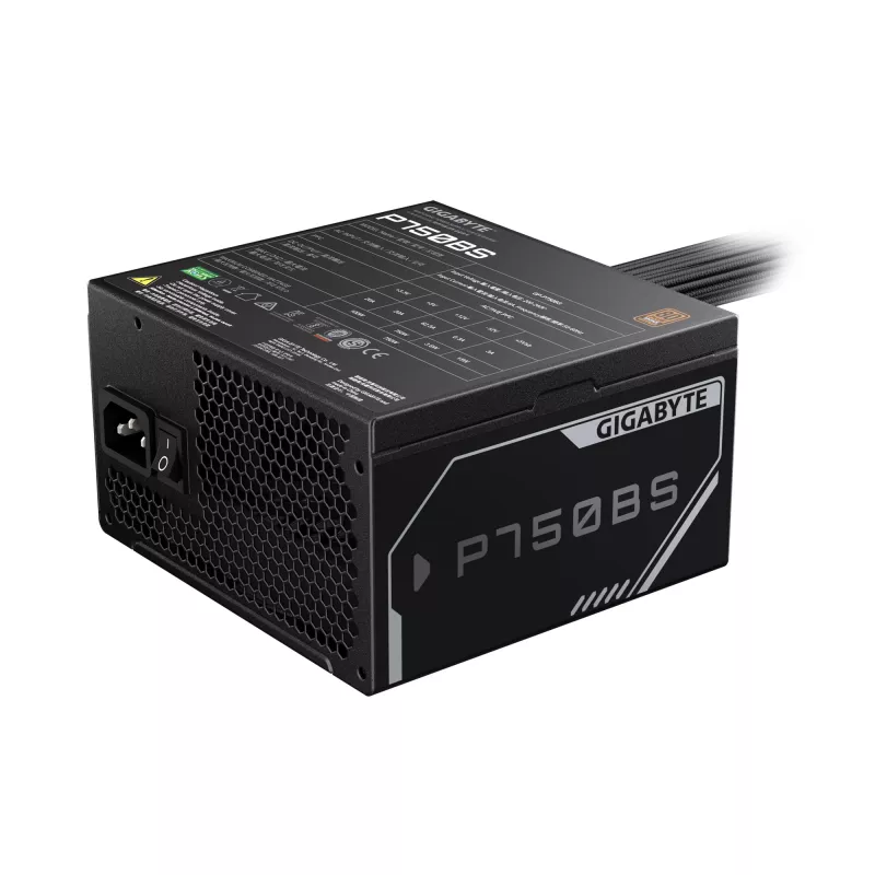 GIGABYTE P750BS maitinimo blokas - PCI-E 6+2 Pin x 4, 80 PLUS Bronze, 120mm ventiliatorius, ATX suderinamas, ES kištukas