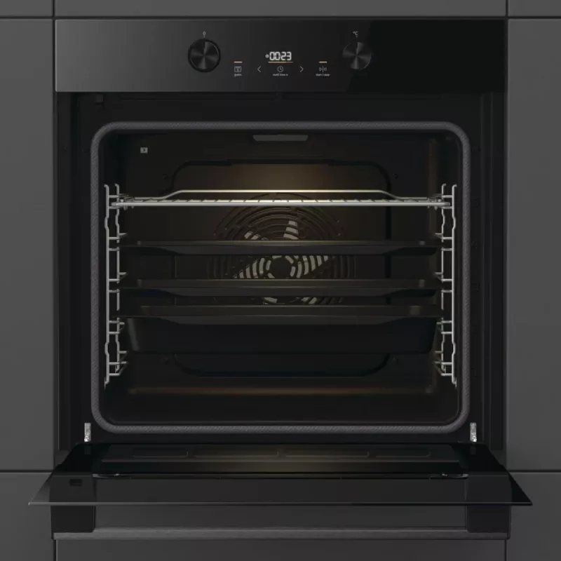 Įmontuojama elektrinė orkaitė Gorenje G400 BPS6737E04DBG, 77 L, 3500 W, jutiklinis valdymas, pirolizė, juoda