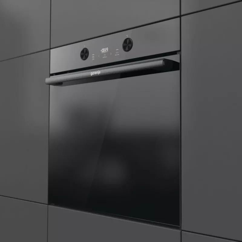 Įmontuojama elektrinė orkaitė Gorenje G400 BPS6737E04DBG, 77 L, 3500 W, jutiklinis valdymas, pirolizė, juoda