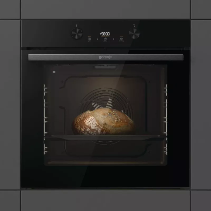 Įmontuojama elektrinė orkaitė Gorenje G400 BPS6737E04DBG, 77 L, 3500 W, jutiklinis valdymas, pirolizė, juoda